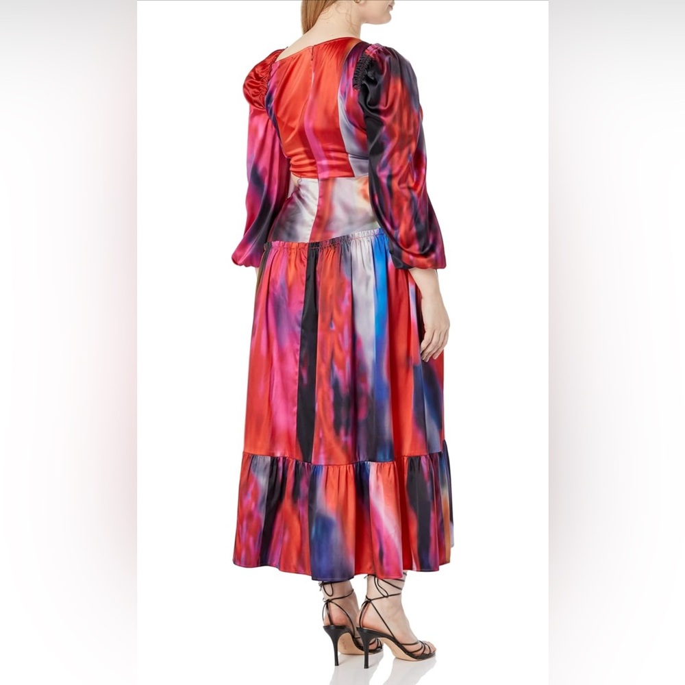 The Drop Women's Multi Print Asymmetrical Neckline Maxi Dress - Picture 2 of 13